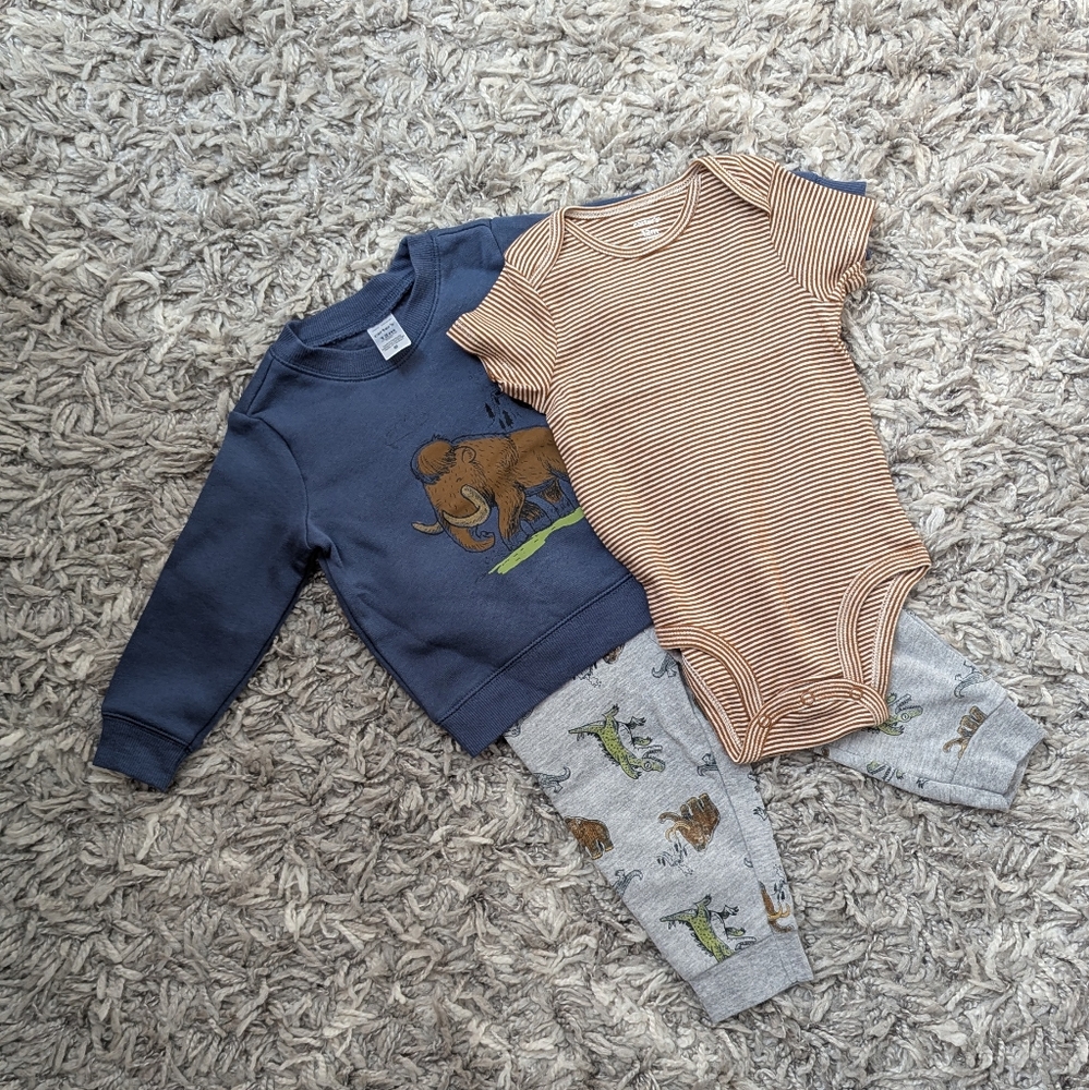 Carter's Sweatshirt, Pants and Onesie Set Size 12M
